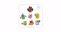 The trend of small monster icon vector material