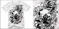 t-shirt design Vector material