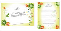 Lovely flowers, stationery and decorative cardboard material vector