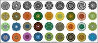 Variety of classical elements in a circular pattern vector material-1