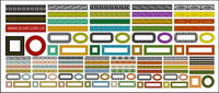 Variety of classical material lace series vector-2