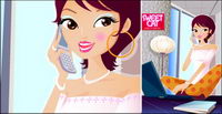 Soho fashion girl vector