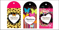 Heart-shaped tag vector