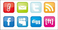 web2.0 button icon vector material
