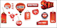 Label, tag, half price, Strawberry Vector