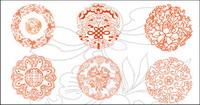 Cranes, clouds, Chinese knot, lotus