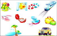Travel goods icon vector