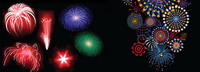 New Year Fireworks Vector material