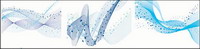 Waves, lines, wavy lines vector material