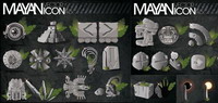 Mayan pyramids, eclipse, statue