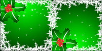 Snowflakes, stars, pine needles vector