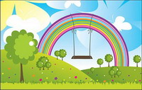 Lovely scenery vector