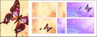 Butterfly Dream flower bubble vector background material