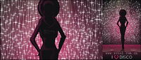 I love disco vector material-paper