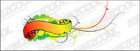 Retro rolls with the ink pattern vector material