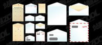 Paper bags, envelopes, vector material