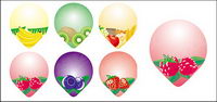 The shape of fruit drop icon vector material