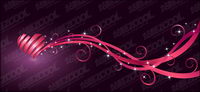 Ribbon heart-shaped composition