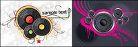 Vector speakers and vinyl disc material