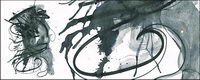 Before the ink watercolor picture material-038