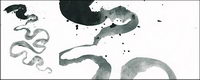 Before the ink watercolor picture material-028