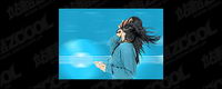 Listen to music woman picture material