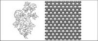 Line drawing of flowers -11