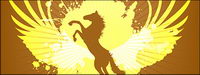 The trend of wings and horses element vector material