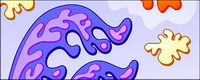 Cartoon waves, sun, clouds vector material