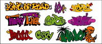 Font vector art material