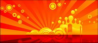 Red theme vector