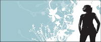 Women with flowers background