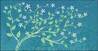 The wind was moving the trees vector material