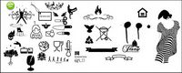 Scissors knife pattern vector