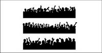Pictures of people cheered vector material