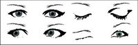People eye vector material package