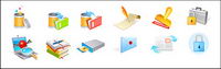 Vector icon books