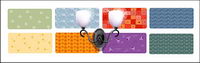 Lovely pattern vector-tiled background material