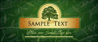 Vector green leaves background material