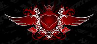 The trend of heart-shaped wings