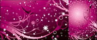 Purple fashion pattern vector material
