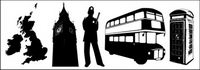 England nostalgic style vector material