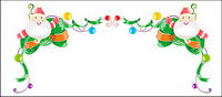 Christmas exquisite lace Vector material-2