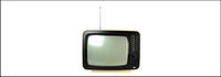 Retro TV psd material-6