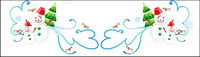 Christmas exquisite lace Vector material-6