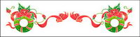 Christmas exquisite lace Vector material-8