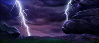 Lightning countryside