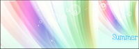 Summer Korean style background material layered psd-3