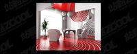 Indoor living room fashion boutique picture material