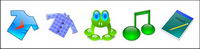 Crystal transparent PNG cartoon material